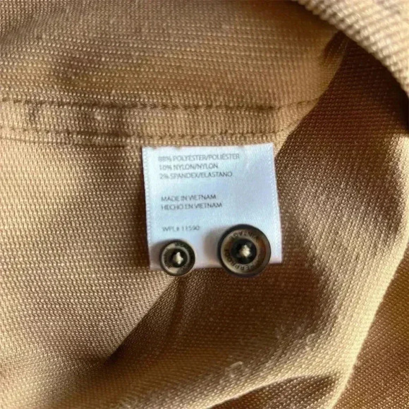 Weatherproof Brand Men's L Beige Vintage Corduroy Button-Up Shirt Long Sleeve - Picture 9 of 10